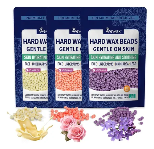 Cera Dura 3lbs Wewax Con Perlas Multicolor (3pack) Para