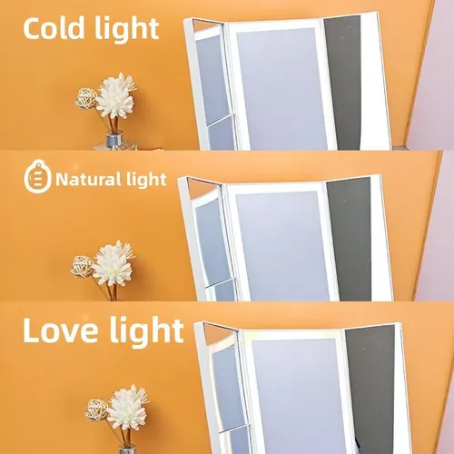 Espejo De Maquillaje Con Luz Led Y Diseño De Carcasa