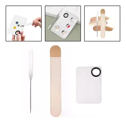 Cosmetic Mixing Spatula And Makeup Palette