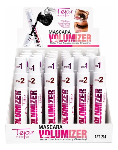 Mascara De Pestañas 2 Pasos Efecto Volumen Largo Waterproof