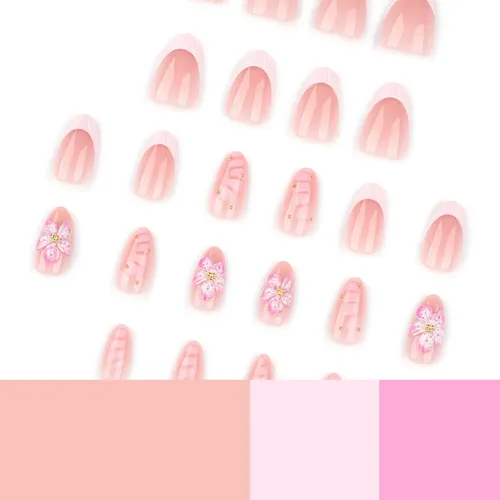 Xw. Aflorish- Floral 3d Rosa Francés