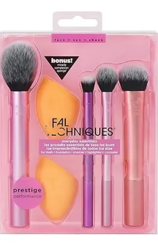 Set 6 Brochas Y Esponjas De Maquillaje Portátil