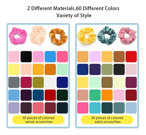 Cintas Para El Pelo Scrunchies Yanwenx De Terciopelo Suave Y
