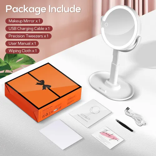 Espejo De Maquillaje B Beauty Planet Con Aumento De 30 Aumentos Con Luces Blanco