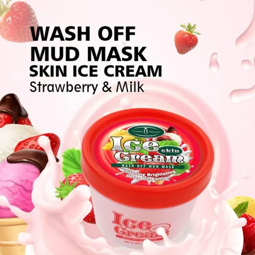 Mascarilla Facial De Arcilla Con Extracto De Fresa Y Leche