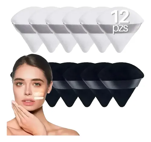 12 Esponja Facial Maquillaje Polvo Base Contorno Corrector