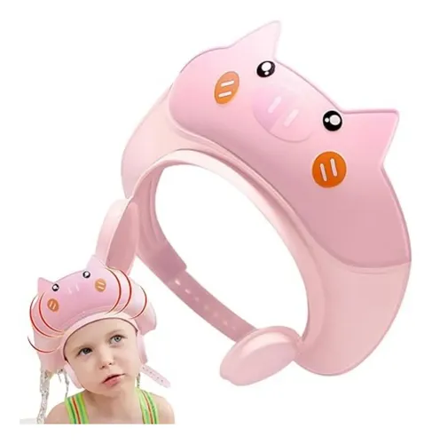 Visera Ajustable Para Baño Bebé Con Protección De Oídos