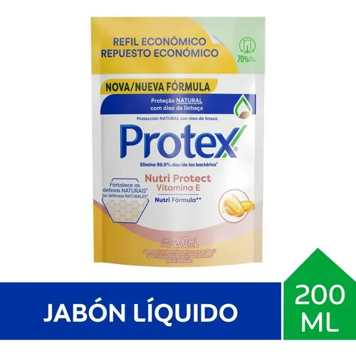Jabón Líquido Repuesto Antibacteriano Nutri Protect Vitamina E Protex