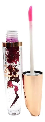 Brillo Labial Glitter Con Color Aplicador Magic 24 Horas