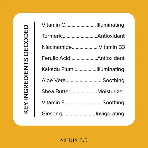 Crema Hidratante Facial Y Corporal Medix 5.5 Vitamina C 15 F