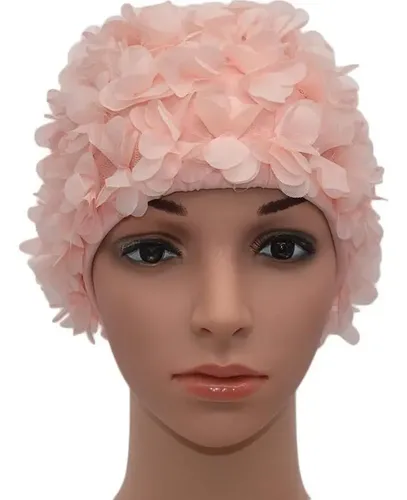 Gorro De Baño Vintage Medifier Rosa Estilo Retro Para