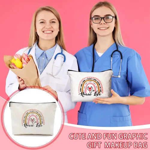 Bolsas De Maquillaje De Enfermera Pinkunn, Regalos De Lactan