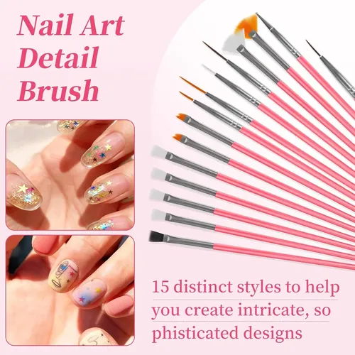 Kit Profesional De Uñas 25 Piezas Con Pinceles Y Accesorios