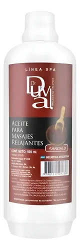 Aceite Duval Para Masajes Sandalo Corporal Spa X 500ml