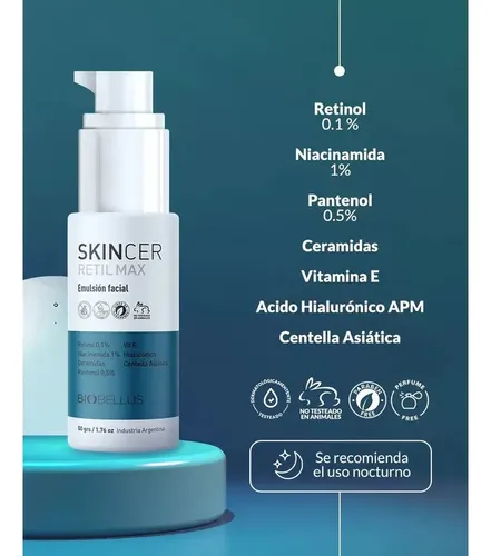Skincer Facial 50g Y Skincer Corporal Retinol 300m Biobellus