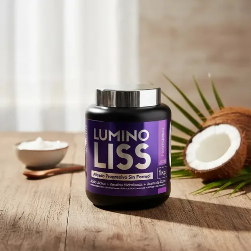 Crema Alisadora Lumino Liss Antifrizz 1kg Pote Sin Formol Tendencia Alisado
