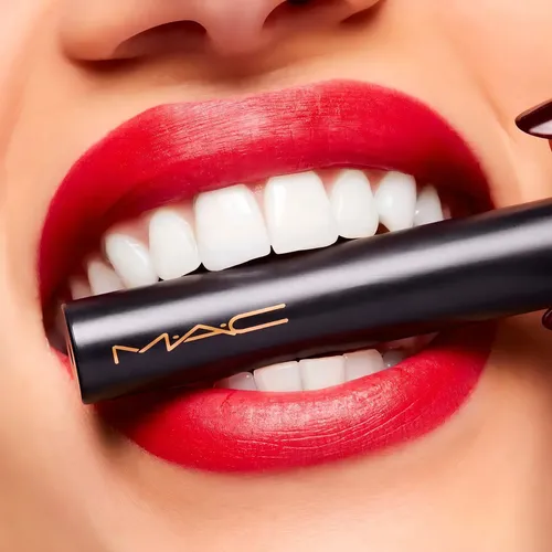 Labial Mac Powder Kiss Velvet Blur Slim Stick Color Ruby New