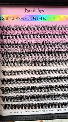 Pestañas Postizas Cluster Beautifull Kiss Kit De Aplicación