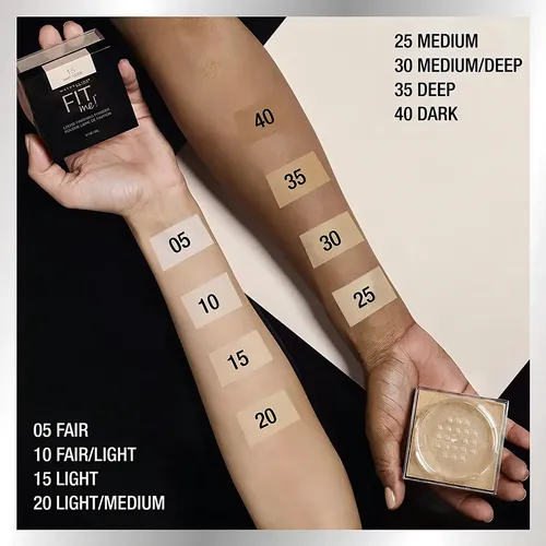 Base de maquillaje en polvo Maybelline Fit Me Loose Finishing tono 10 fair light – 20g