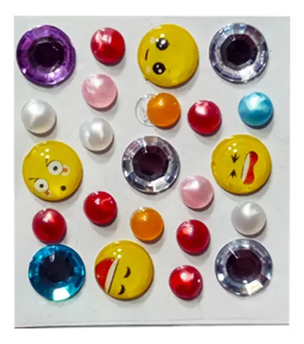 20 Planchas Gemas Autoadhesivas Strass Rostro Cara Cuerpo