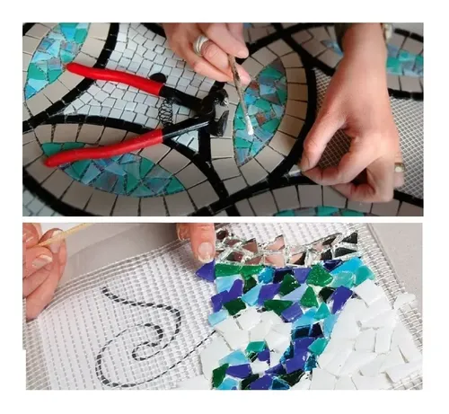 Kit Para Mosaiquismo | Pinza Dos Rueditas + Tenaza Reforzado | Corte En Vidrio Y Cerámica