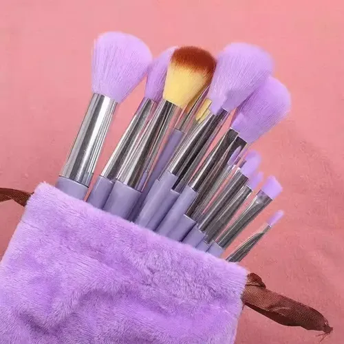 Kit Profissional De Pincéis De Maquiagem Com 13 Peças Em