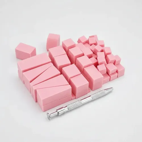 Set Esponjas Y Aplicadores City Girl Para Uñas Rosa Mediana