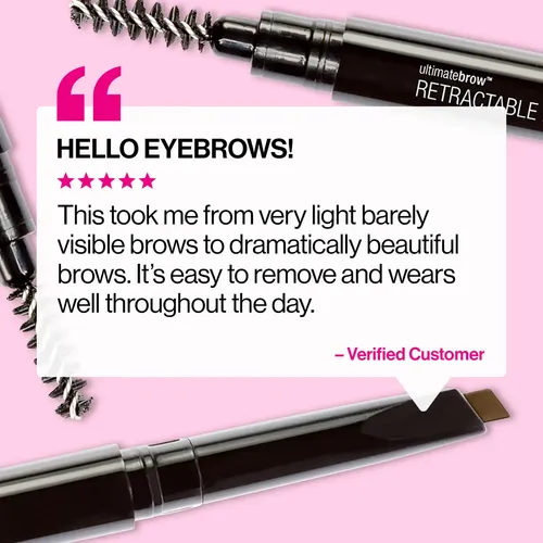 Wet n Wild Lapiz de Cejas Retractil con Cepillo Ultimate Brow Color Ash Brown