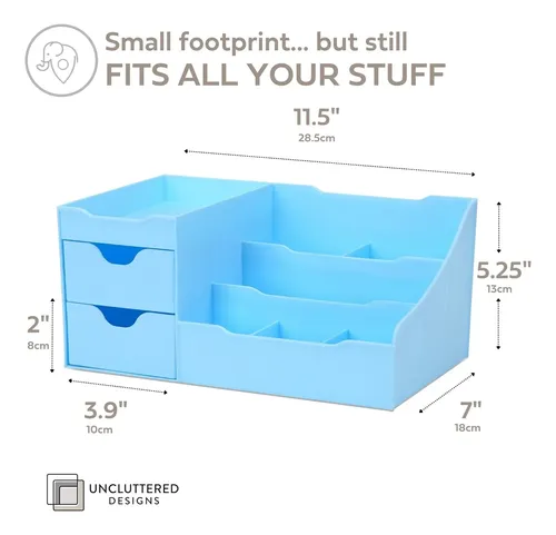 Organizador De Maquillaje Uncluttered Designs Azul