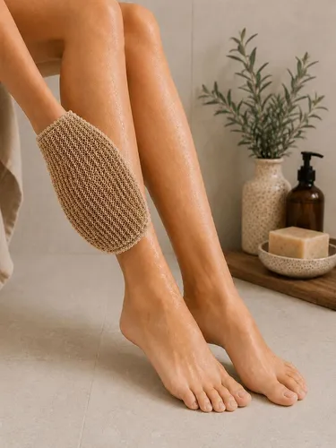 Manopla Exfoliante Tejida Zeva Para Baño Exfoliación
