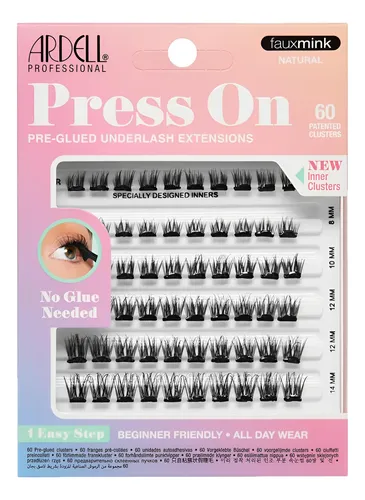 Pestañas Postizas Ardell Press On Faux Mink 60 Clústeres