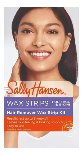 Kit De Tiras De Cera Depilatoria Sally Hansen Para Rostro Y