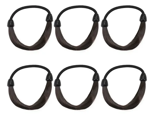 6 Cintas Flexibles Para El Pelo En Forma De Cola De Caballo: