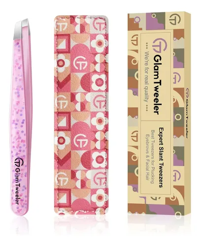 Pinzas Para Depilación De Cejas Glamtweeler Expert Con Funda