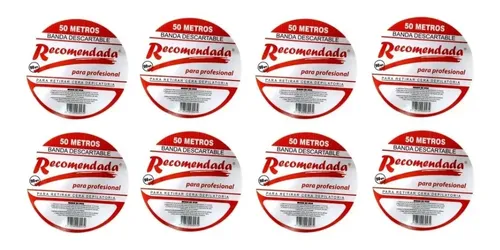 Bandas Depilatorias Descartables Recomendada 50mt Pack X 8