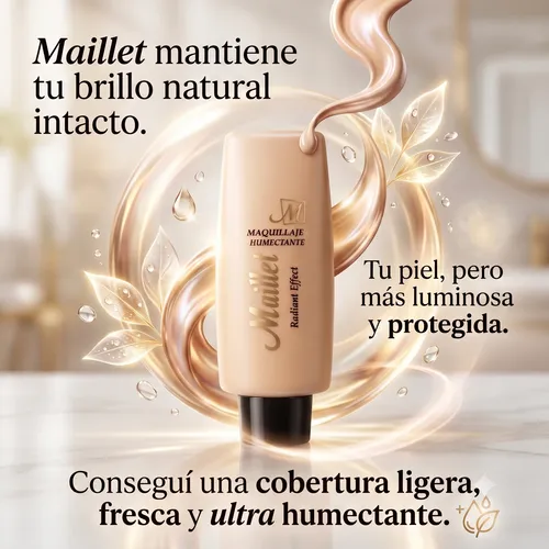 Base Maquillaje Humectante Efecto Radiante Maillet