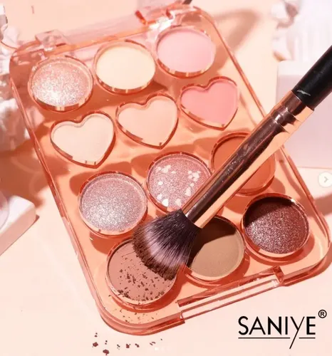 Paleta De 12 Sombras Para Ojos Color Saniye Make Up