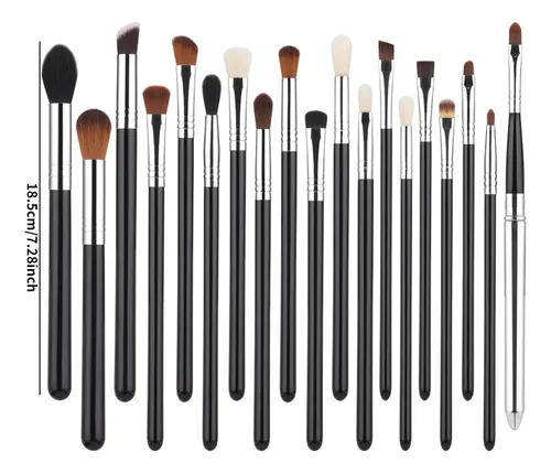 Set De 19 Brochas Para Ojos Con Estuche