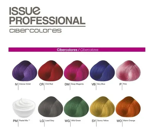 Tintura Issue Professional Cibercolor X70g Todos Los Colores