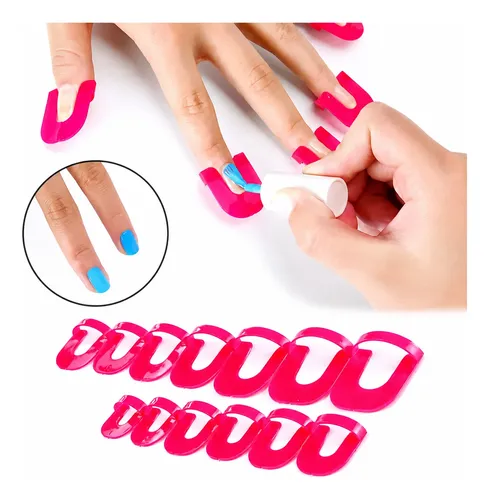 Kit 26 Pcs Protector Esmalte Uñas Reutilizable Manicura