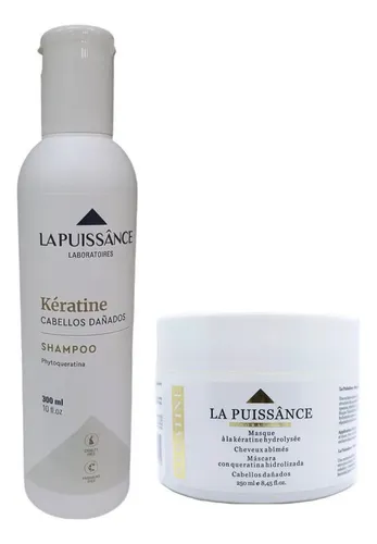 La Puissânce Shampoo Restaurador Keratina Hidrolizada Antifrizz Pack 2 Botellas