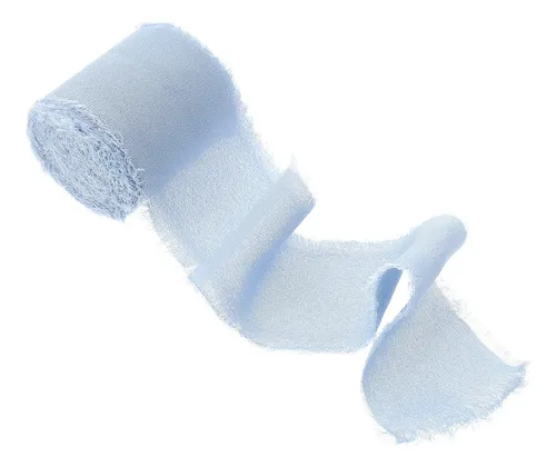 Cinta De Pelo De Flor De Poliéster Multiusos Sólida Azul