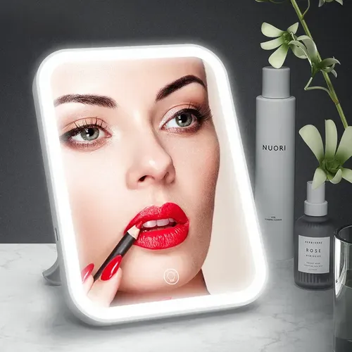 Espejo Maquillaje Led 3 Ajustes De Brillo Con Recargable Usb