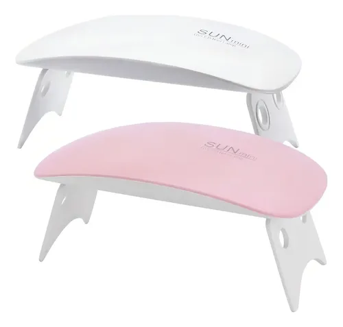 Secador De Uñas Lampara Uv Led Sun Mini 6w Color Rosado