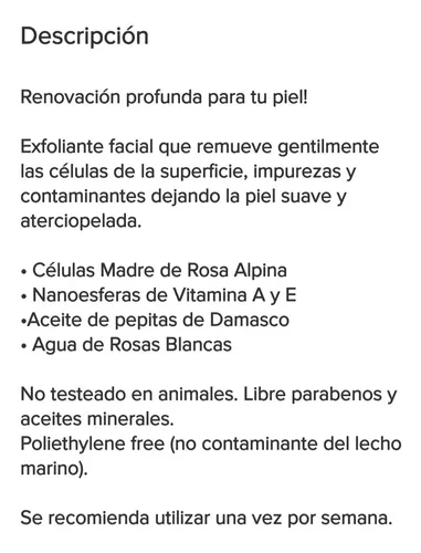Scrub Exfoliante Alpines Roses Facial Idraet