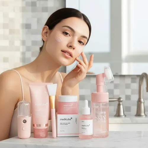 Kit Skincare Medicube Capsulas + Mask + Serum +nano +espuma