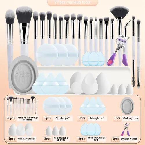 Yan Set Completo De 37 Herramientas De Belleza Y Brochas