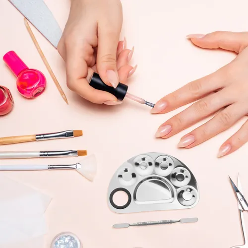 Paleta De Mezclas Para Maquillaje De Acero Inoxidable