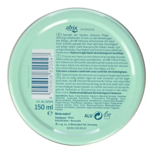 Crema Schutzcreme Intensiva De 150 Ml De Atrix