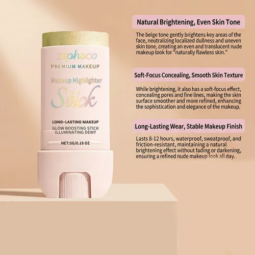 Serie De Barras Iluminadoras Zephoco Soft Makeup: Color Natu Beige